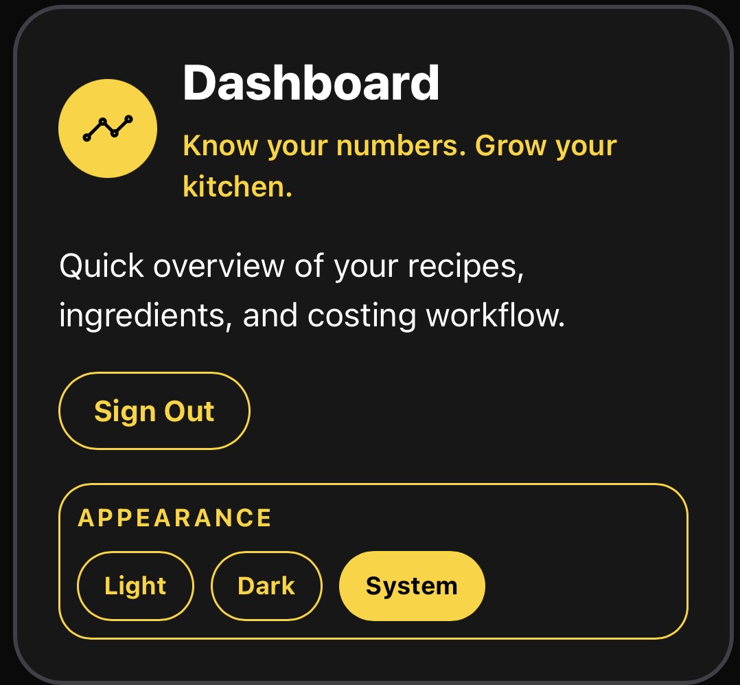 Open the Mise en Cost live demo